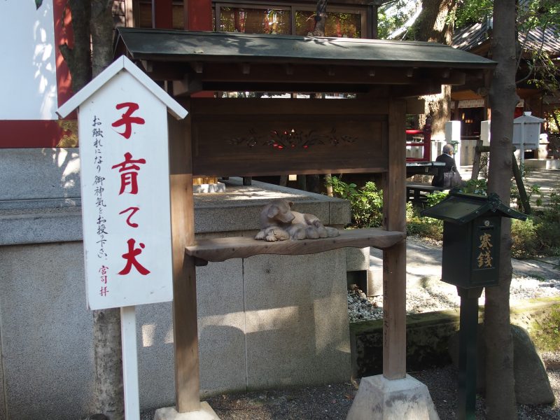 田無神社　子育て犬