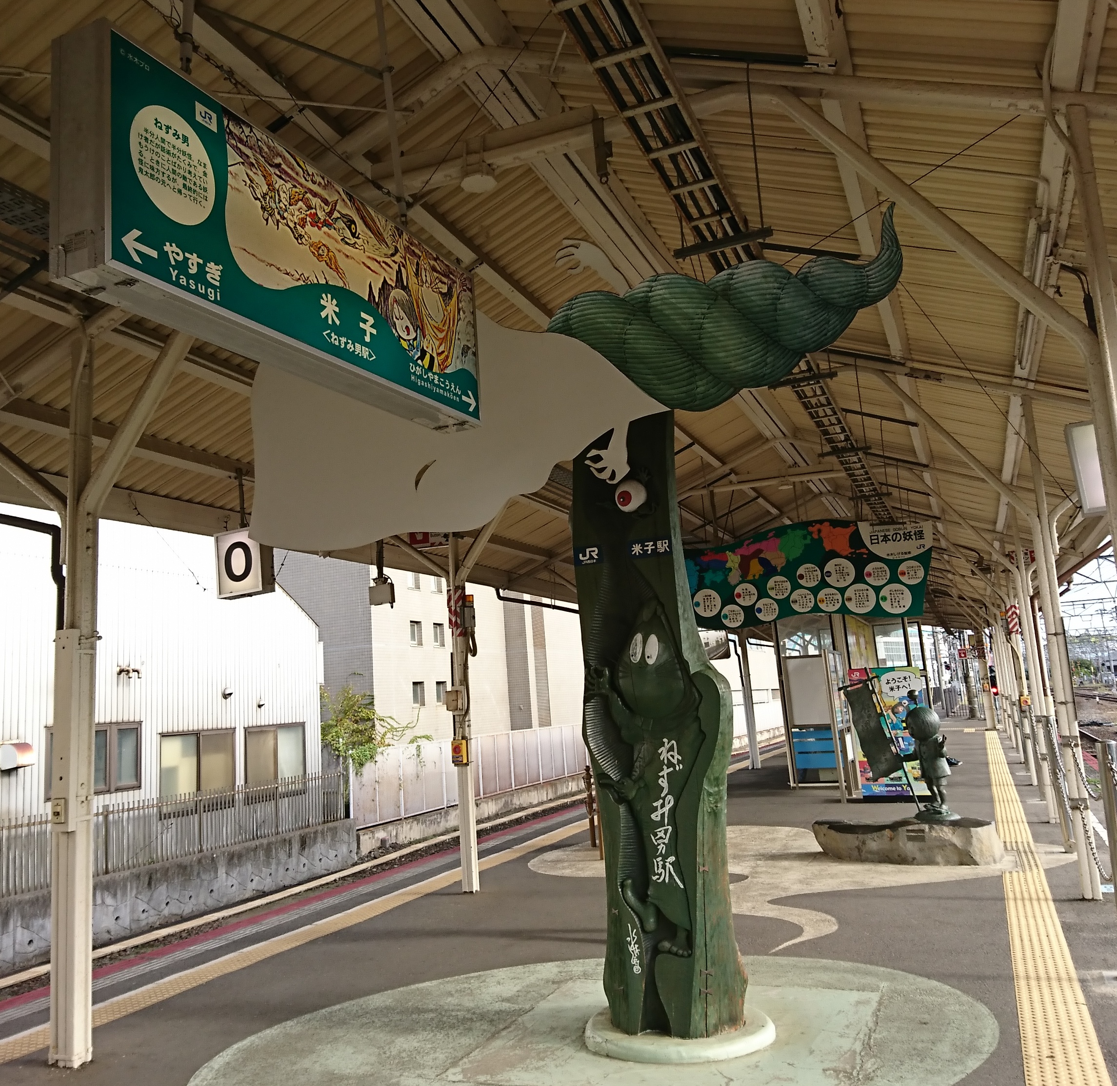 米子駅の境港線乗り場